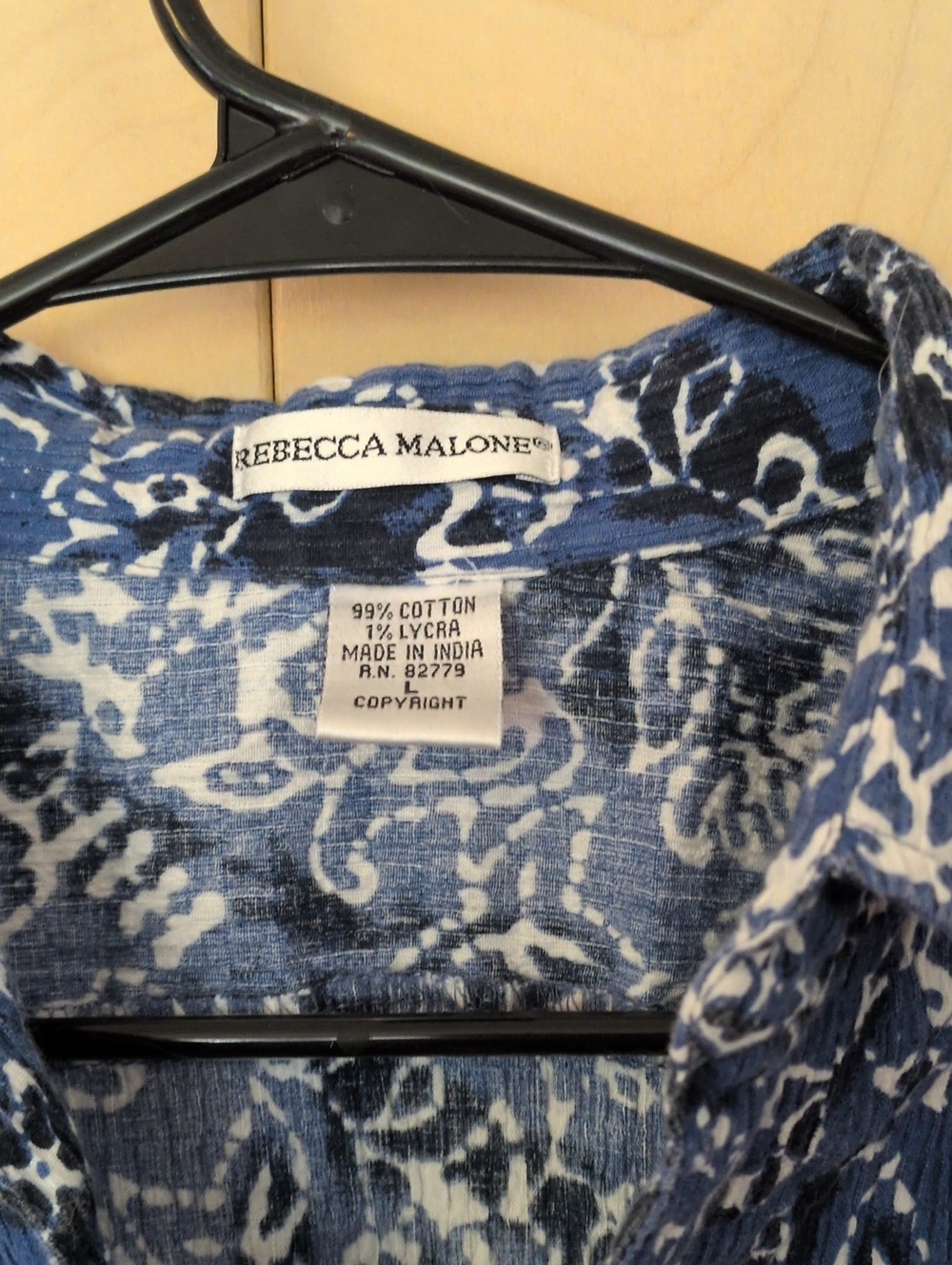 2 - Lot Rebecca Malone L & Coldwater Creek 3/4 L Sleeve  Cotton  Blouses - Picture 3 of 11